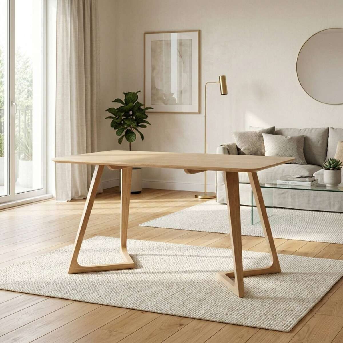 Mesa de comedor Aura - Madera Maciza 120 cm 