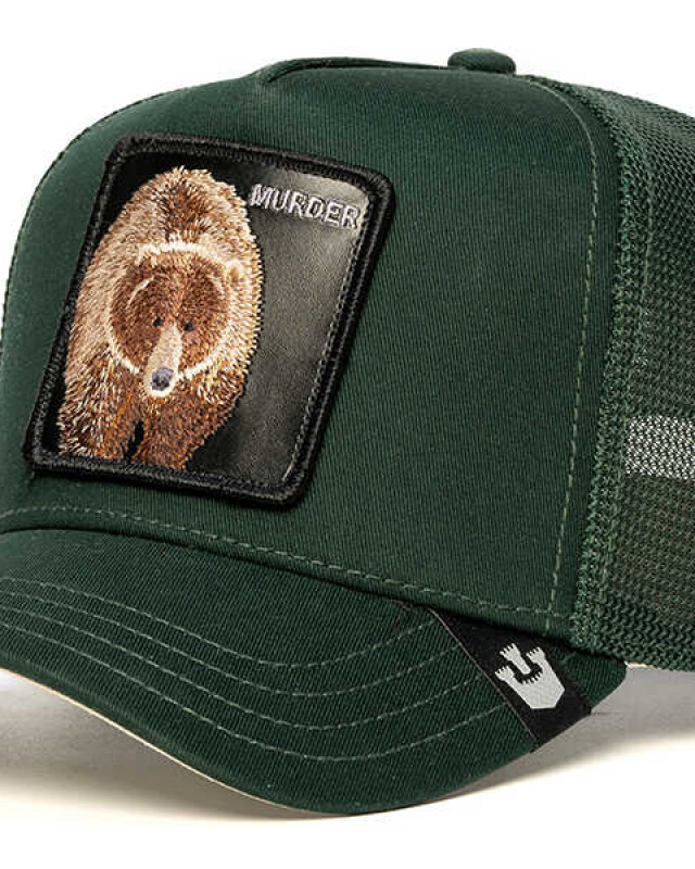Gorra Goorin Bros Trucker Baseball - The Murder Bear Verde