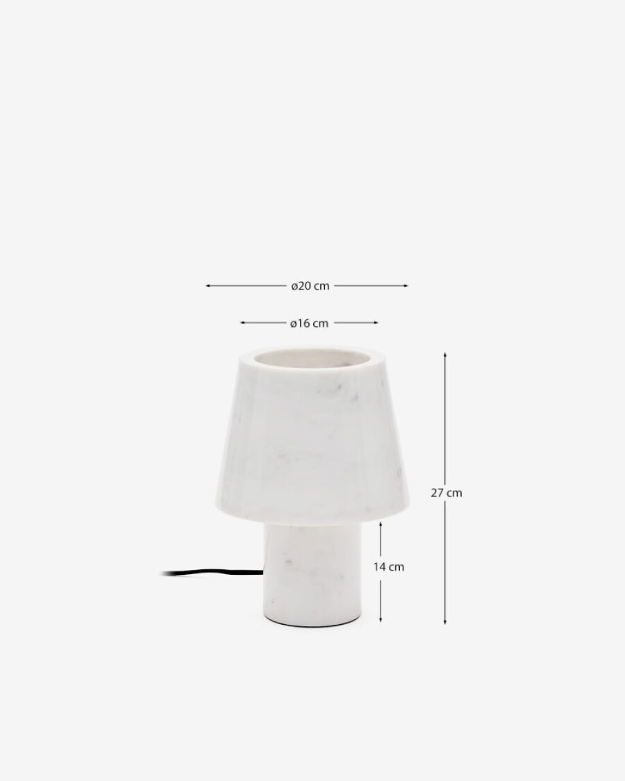 Lámpara de mesa Alaro de mármol blanco Lámpara de mesa Alaro de mármol blanco