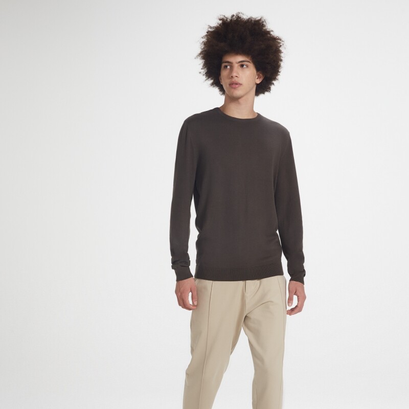 BLUSAO MASCULINO ADULTO (SWEATER) CINZA ESCURO