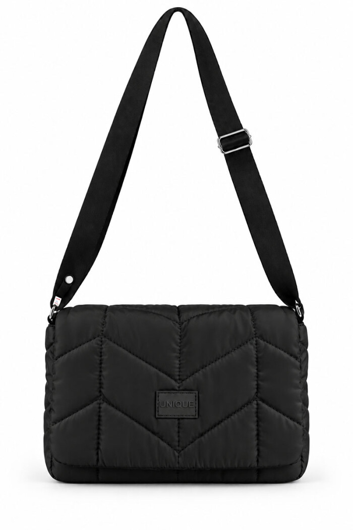 Cartera UNIQUE Puffer regulable Negro-multicolor