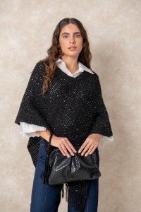 PONCHO HONOR Negro
