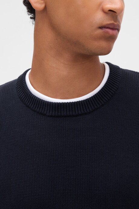 Buzo Algodón Básico Cuello Redondo Hombre New Classic Navy 2