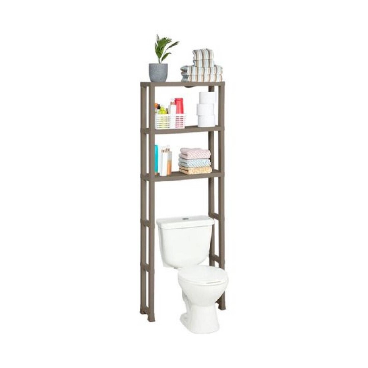 Estantería Organizadora para Baño sobre Inodoro Rimax 3 Estantes - Mocca 