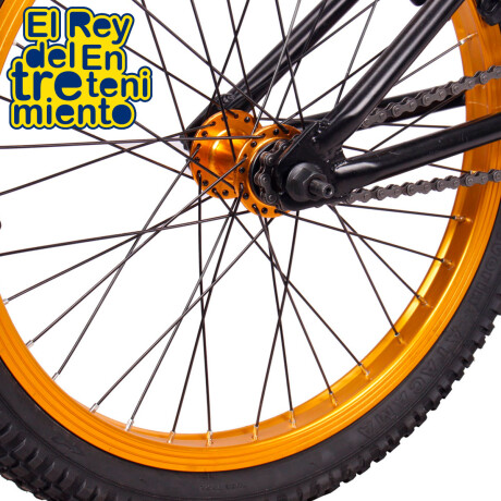 Bicicleta Freestyle Bmx Rodado 20 Rotor Giro 360° Negro-Dorado