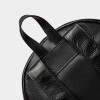 Mochila Urban En Cuero Liso Satinado Negro