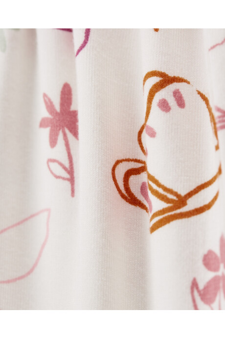 Pijama una pieza de viscosa Ecovero, con pie, diseño floral, línea Purelysoft Sin color