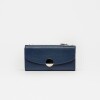 Billetera The Circle en cuero graneado Marine Blue