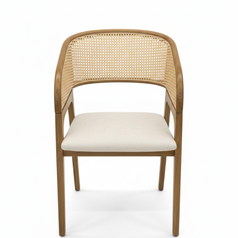 POLTRONA RATAN/LINO BEIGE COMB 60X55X79.5CM Unica