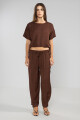SHORT SLEEVE TOP Chocolate