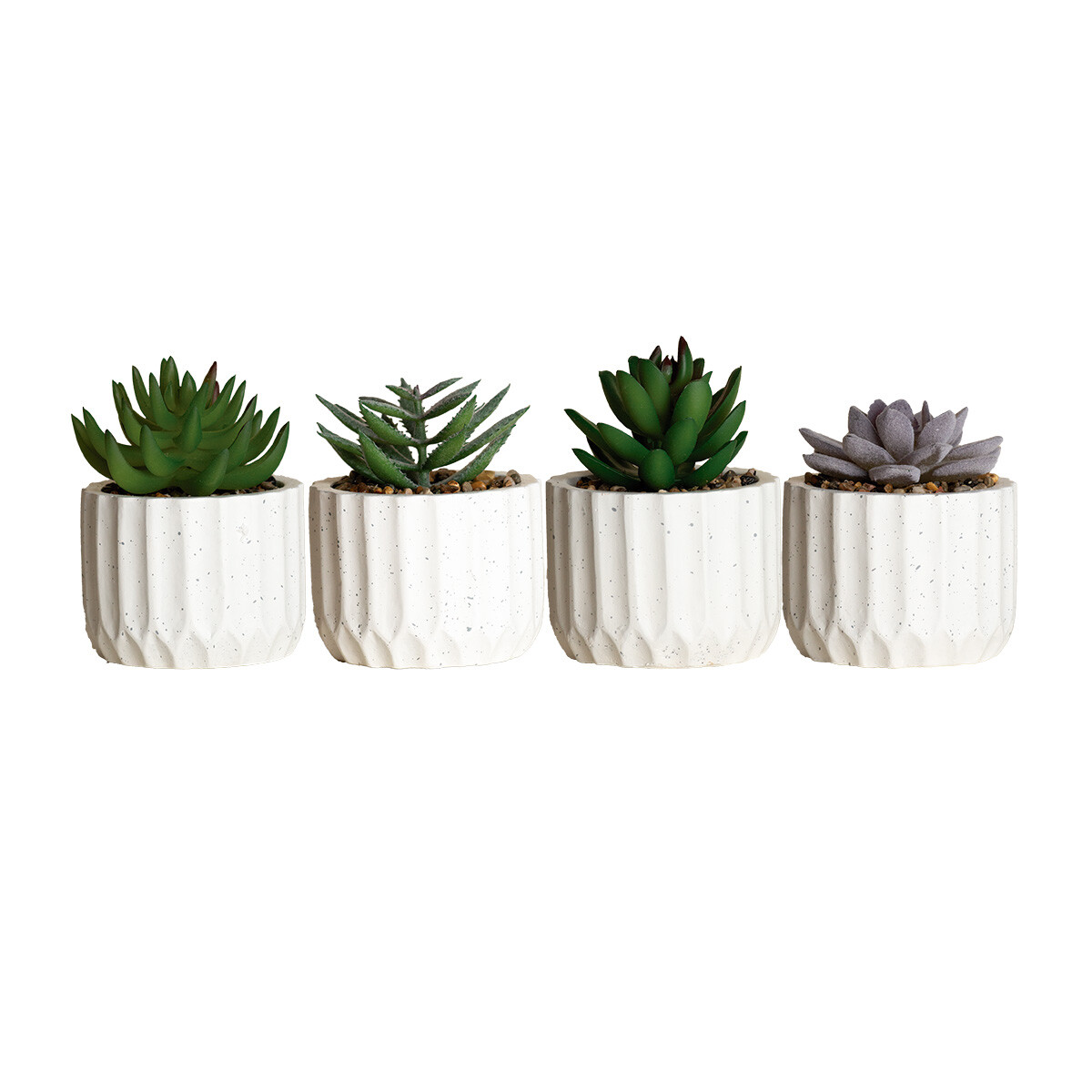 MINI PLANTA ARTIFICIAL DECORATIVA 7,5X11,3CM DISEÑO ACANALADO 