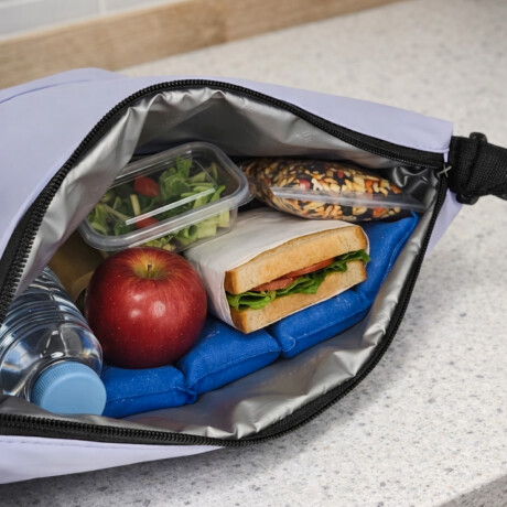 Lunchera térmica 6L con asa y correa para colgar 23x14x20cm Lila