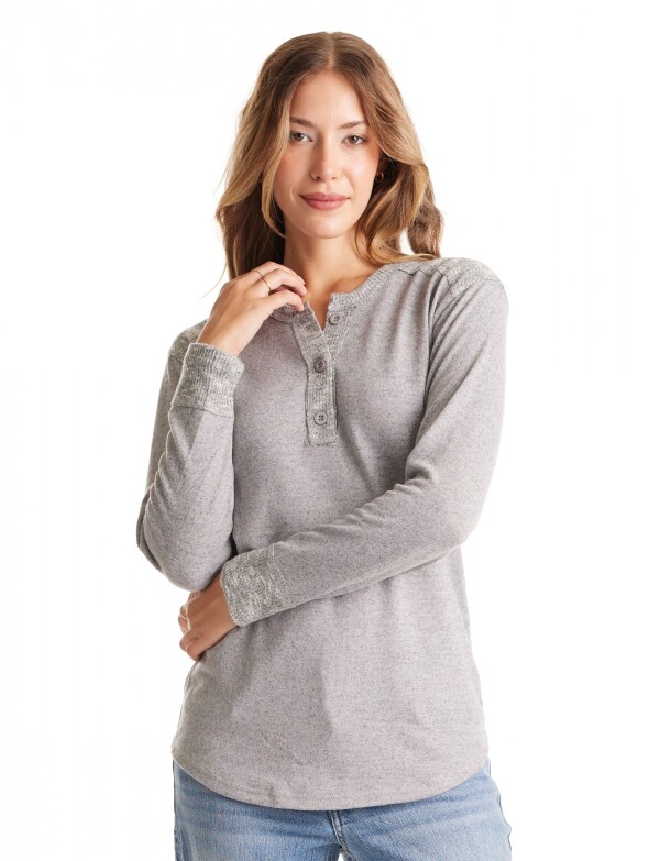 Buzo Hacci Henley GRIS
