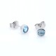 Caravanas oro 18k blanco y topacio celeste Caravanas oro 18k blanco y topacio celeste