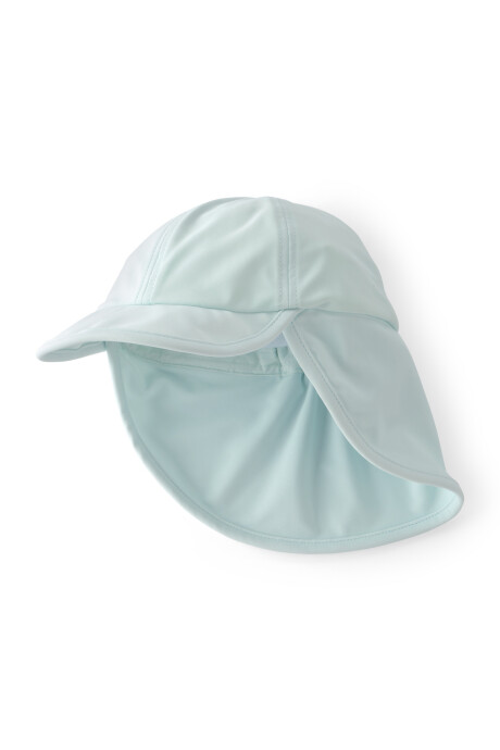 Gorra con visera y solapa, azul Sin color