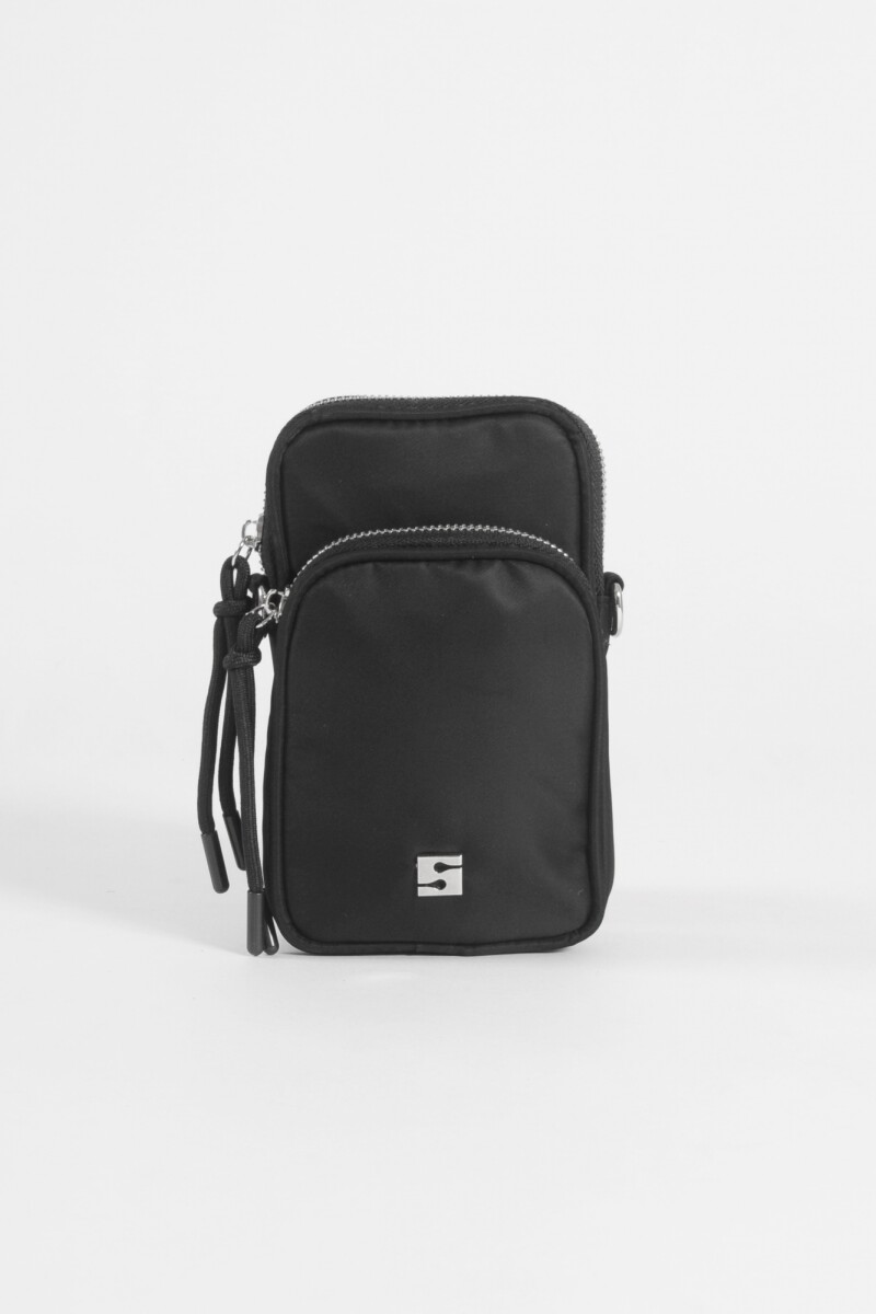 Porta celular strap ojalillos negro