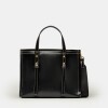 Cartera de mano Louise en efecto cuero liso Negro