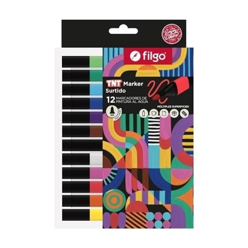 Filgo Marcador TNT market 3.0 - estuche 12 Filgo Marcador Tnt Market 3.0 - Estuche 12