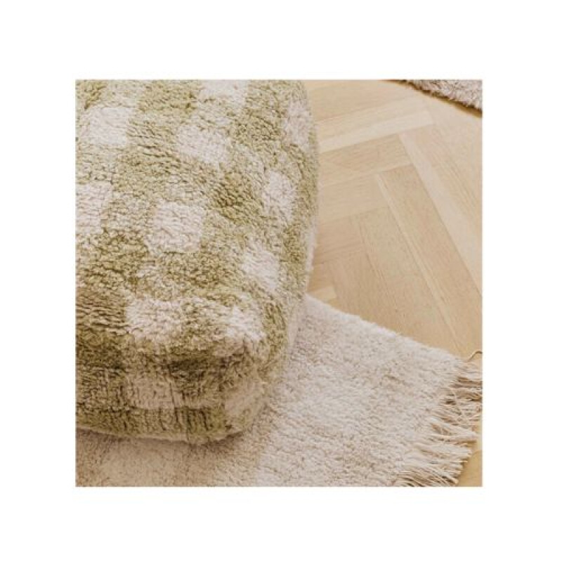 Pouf lavable - Vichy - Verde Matcha - Lorena Canals Pouf Lavable - Vichy - Verde Matcha - Lorena Canals