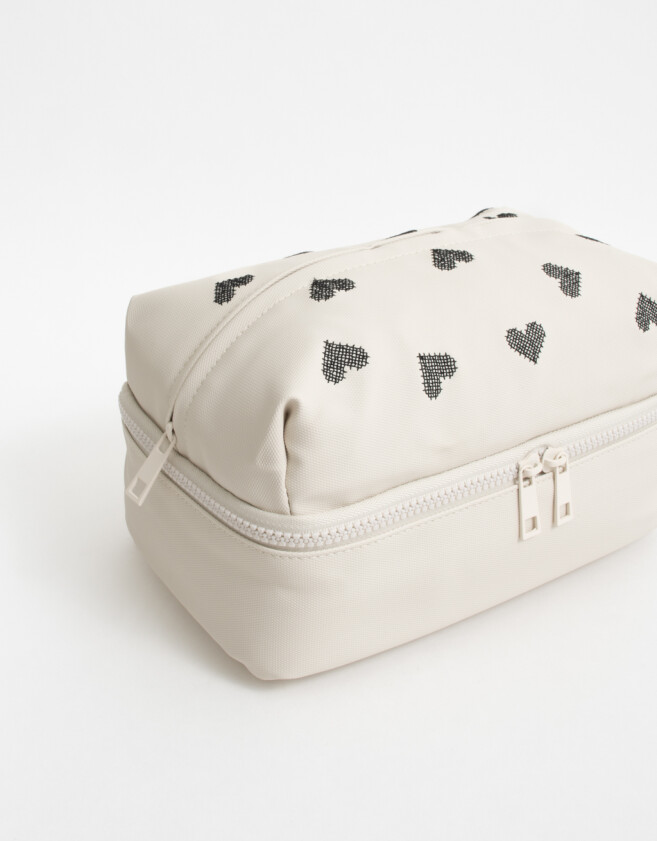 Porta Cosméticos Portacosméticos Con Manija - Blanco Crudo