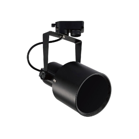 Spot de riel en metal negro 1XE27 PAR30 Cuello alto IX9614