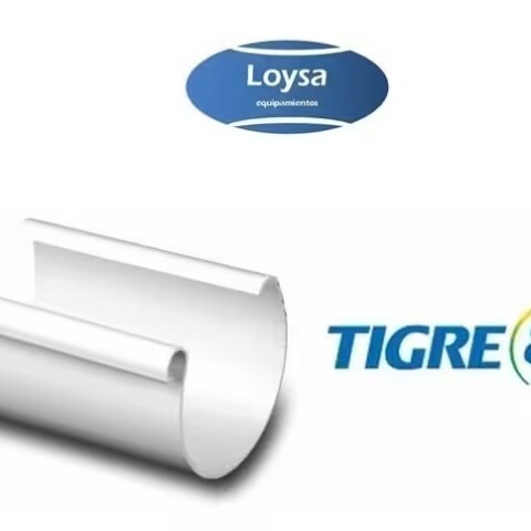 Canaleta pluvial PVC 3m blanco Aquapluv TIGRE Canaleta Pluvial Pvc 3m Blanco Aquapluv Tigre