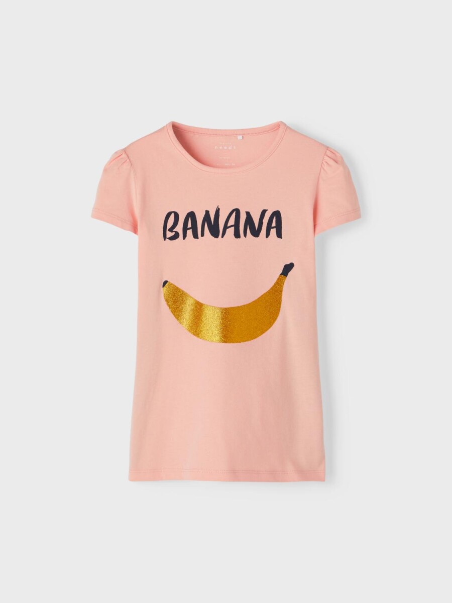 Camiseta Manga Corta Estampada - Apricot Blush 