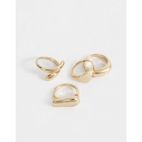 Sets De Anillos De Metal Dorado