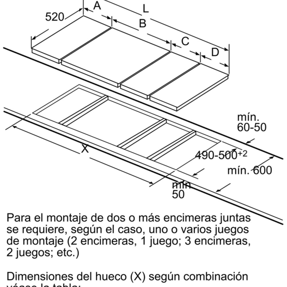 Placa de inducción Bosch PIB375FB1E 30 cm Placa de inducción Bosch PIB375FB1E 30 cm