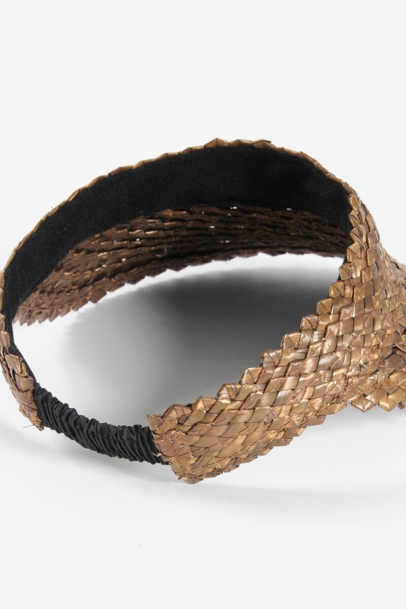 Visera papiro entrelazada marrón