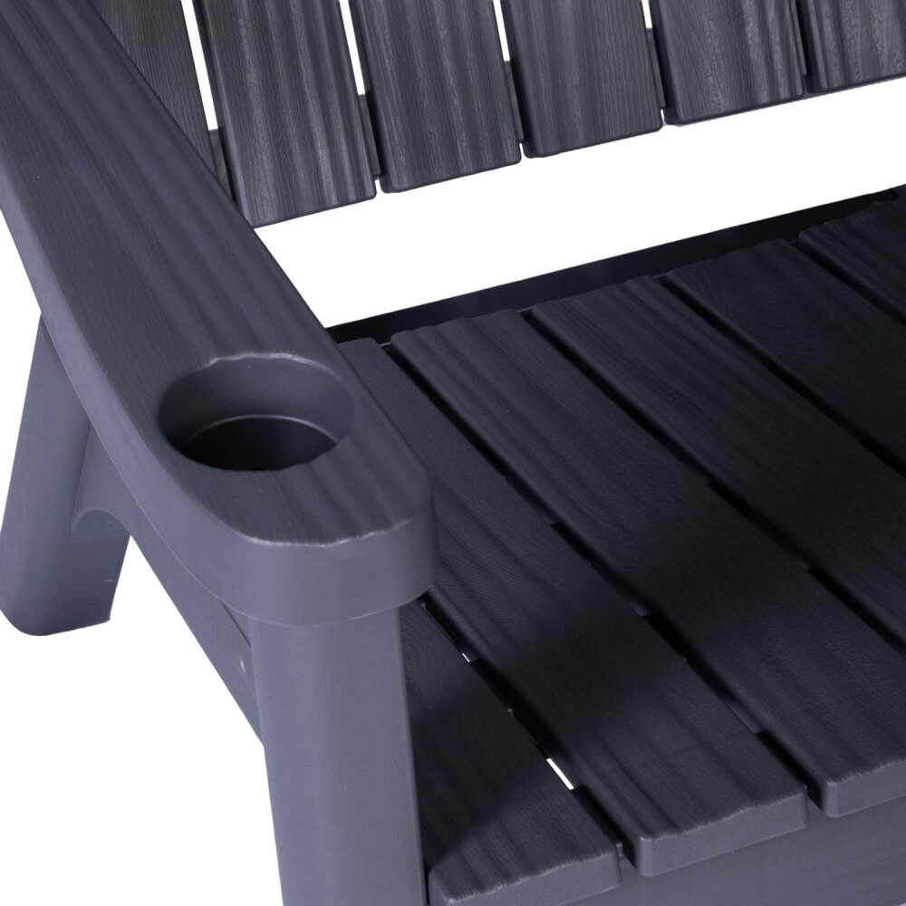SET DE LIVING EXTERIOR POLIPROPILENO GRIS MALAGA