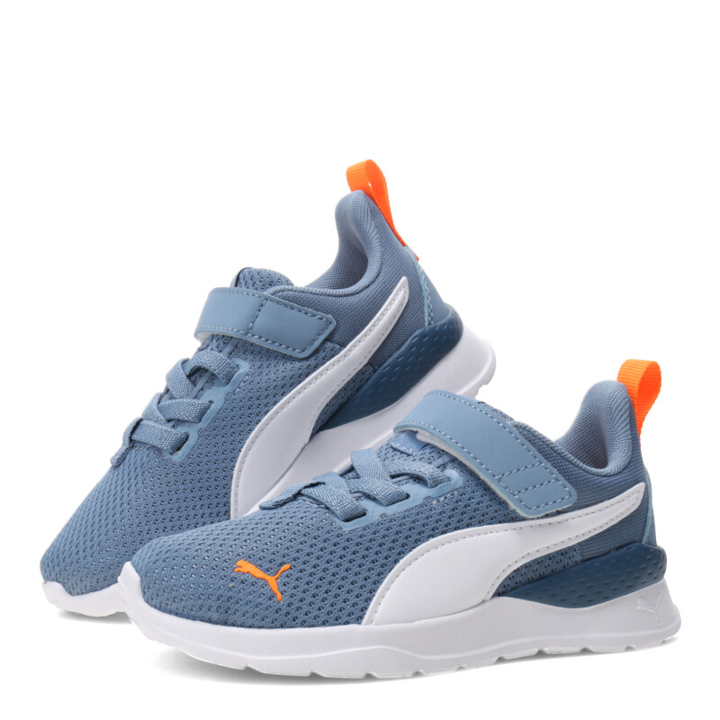 Championes Infantiles Puma Anzarun Lite Kids Azul Claro - Blanco - Anaranjado