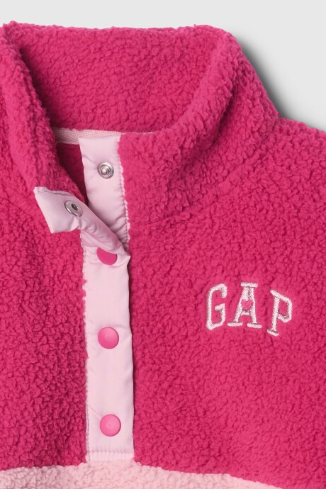 Canguro Logo Gap Sherpa Niña Pink Standard