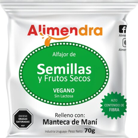 Caja X8 Alfajores Alimendra Vegano Semillas Frutos Secos 001