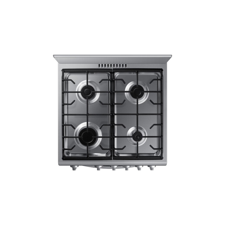 Cocina a gas Samsung Cocina con 4 Quemadores con Quemador Rápido Silver