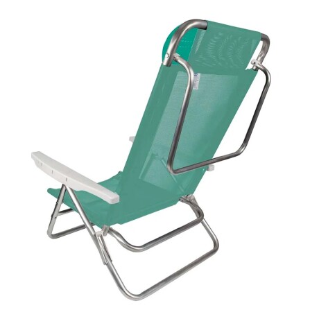 Set X2 Reposeras Sillas Almohada 6Posiciones Alum Mor Summer Verde Claro