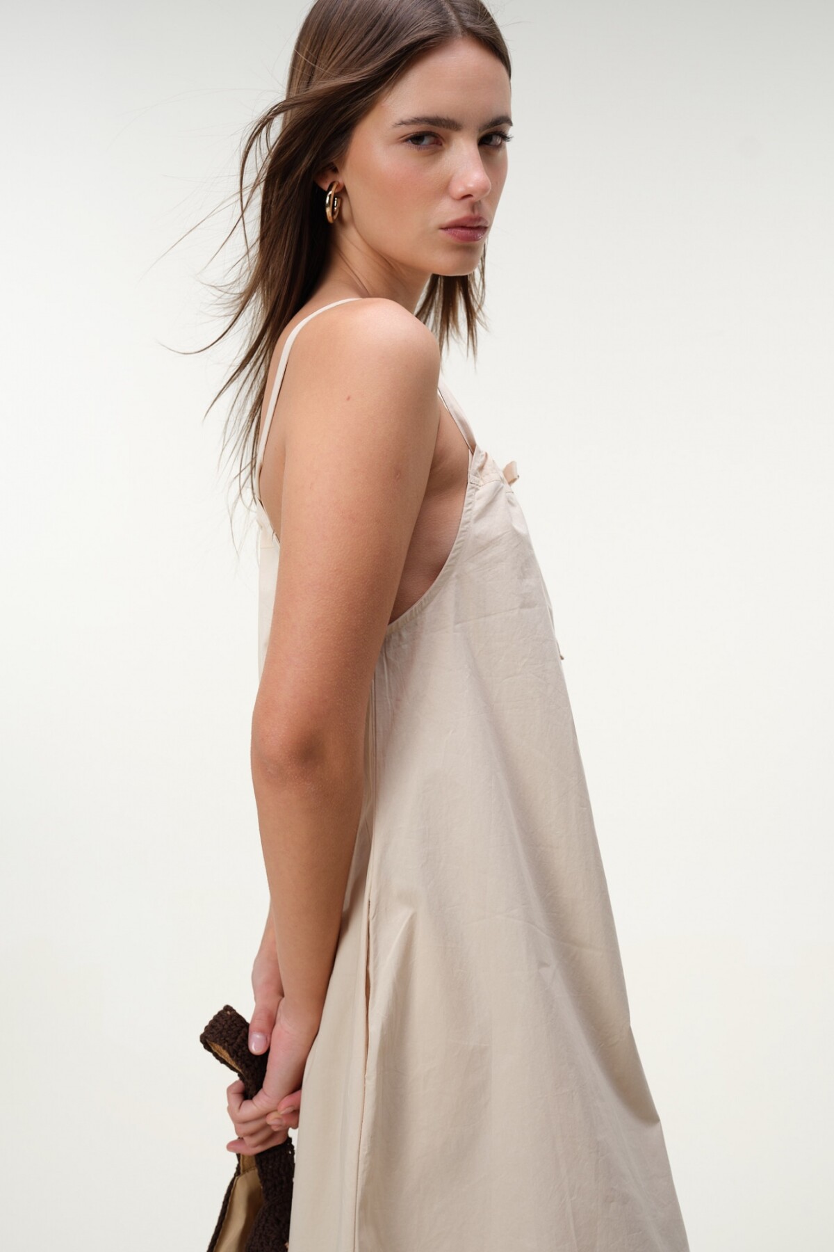 Vestido Corto Popelina Arena
