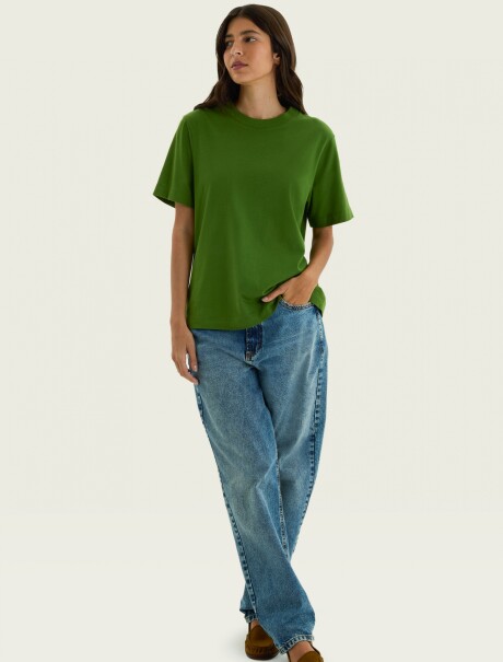 CAMISETA MANGA CORTA SUPER COTTON VERDE