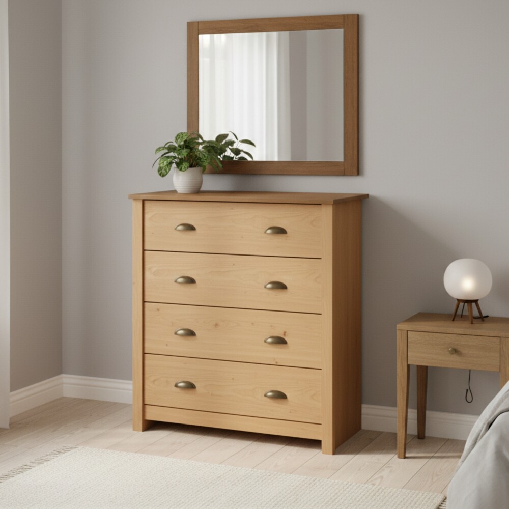 Cómoda 4 cajones - Madera maciza - Linea Colonial Marron