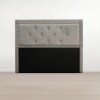 JUEGO DE DORMITORIO SOMMIER MESA DE LUZ RESPALDO ALMOHADA GRIS Juego De Dormitorio Sommier Mesa De Luz Respaldo Almohada Gris