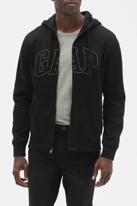 Canguro Con Cierre Logo Gap Hombre True Black V2 2