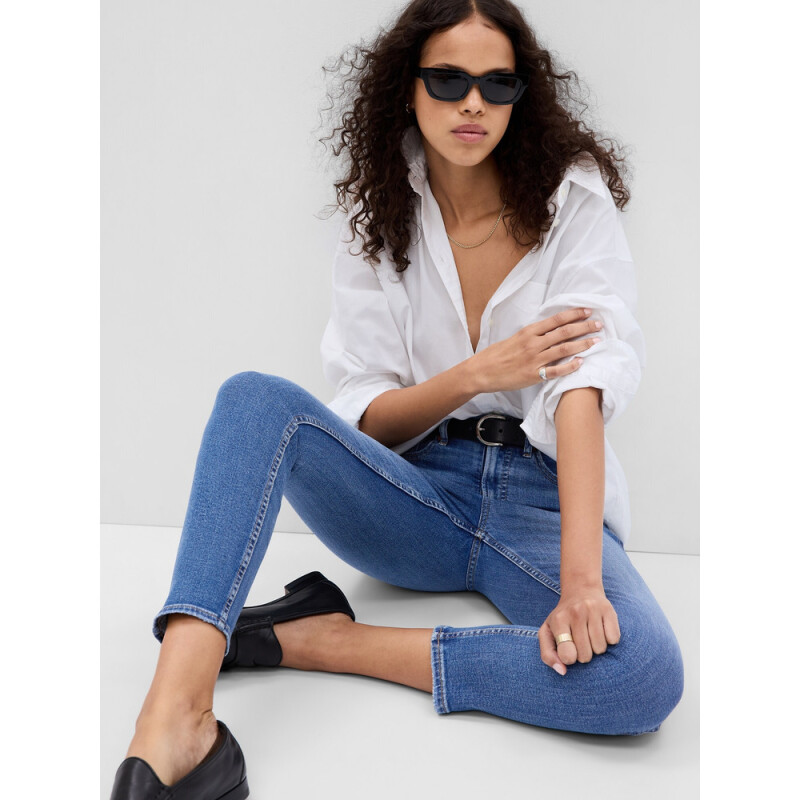 VINTAGE SLIM HR MED GLIN MEDIUM INDIGO 8