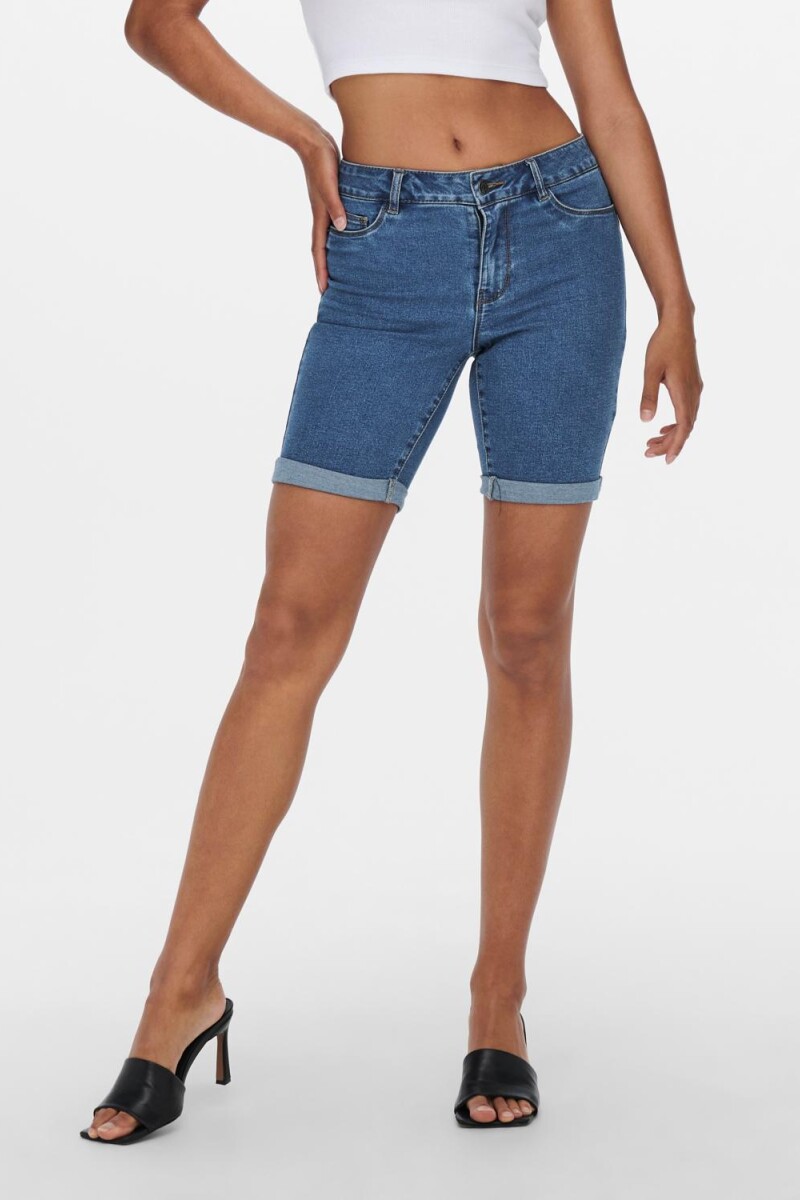 Short Sun Extra-long Medium Blue Denim