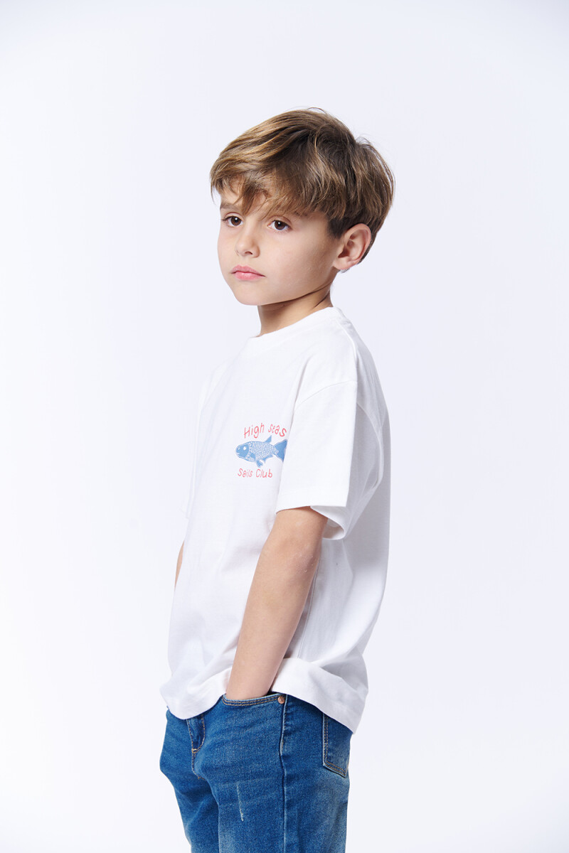 Remera Pez Blanco
