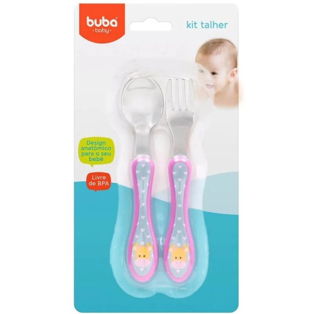 Set cubiertos metal BUBA jirafa