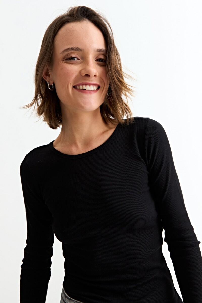 Sweater hilo metálico NEGRO