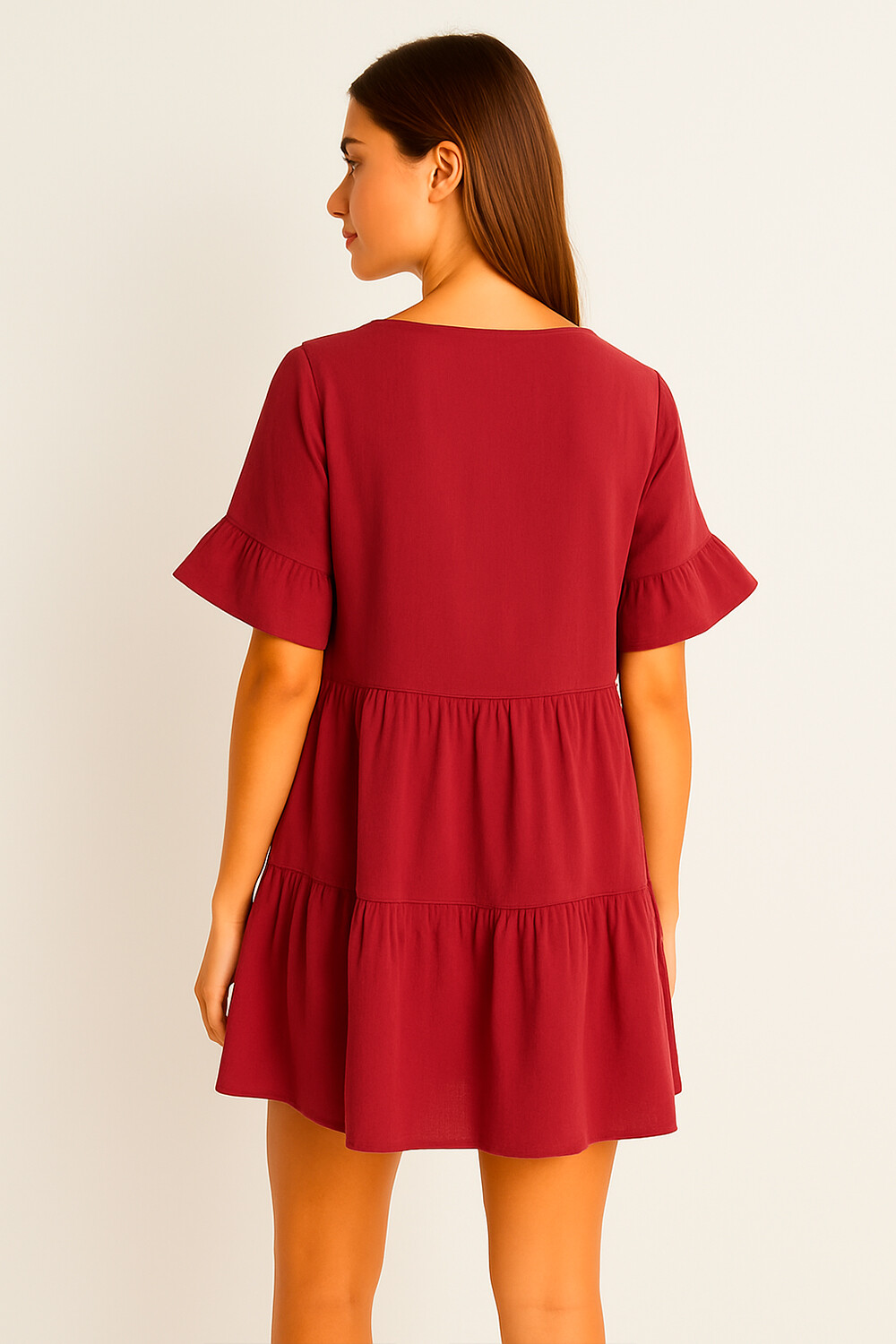Vestido Kaleu Bordeaux Claro