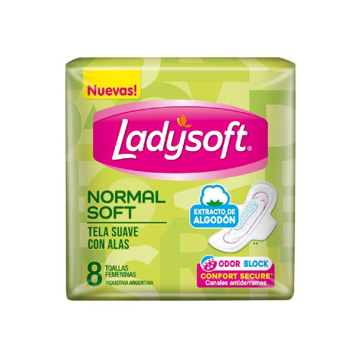LADYSOFT NORMAL C/ALAS 8UNI 