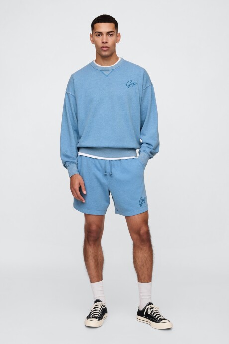 Short Deportivo Sin Felpa Logo Gap Hombre Union Blue