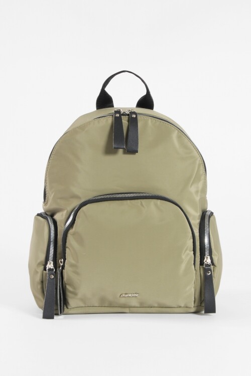 Mochila multi cierres verde